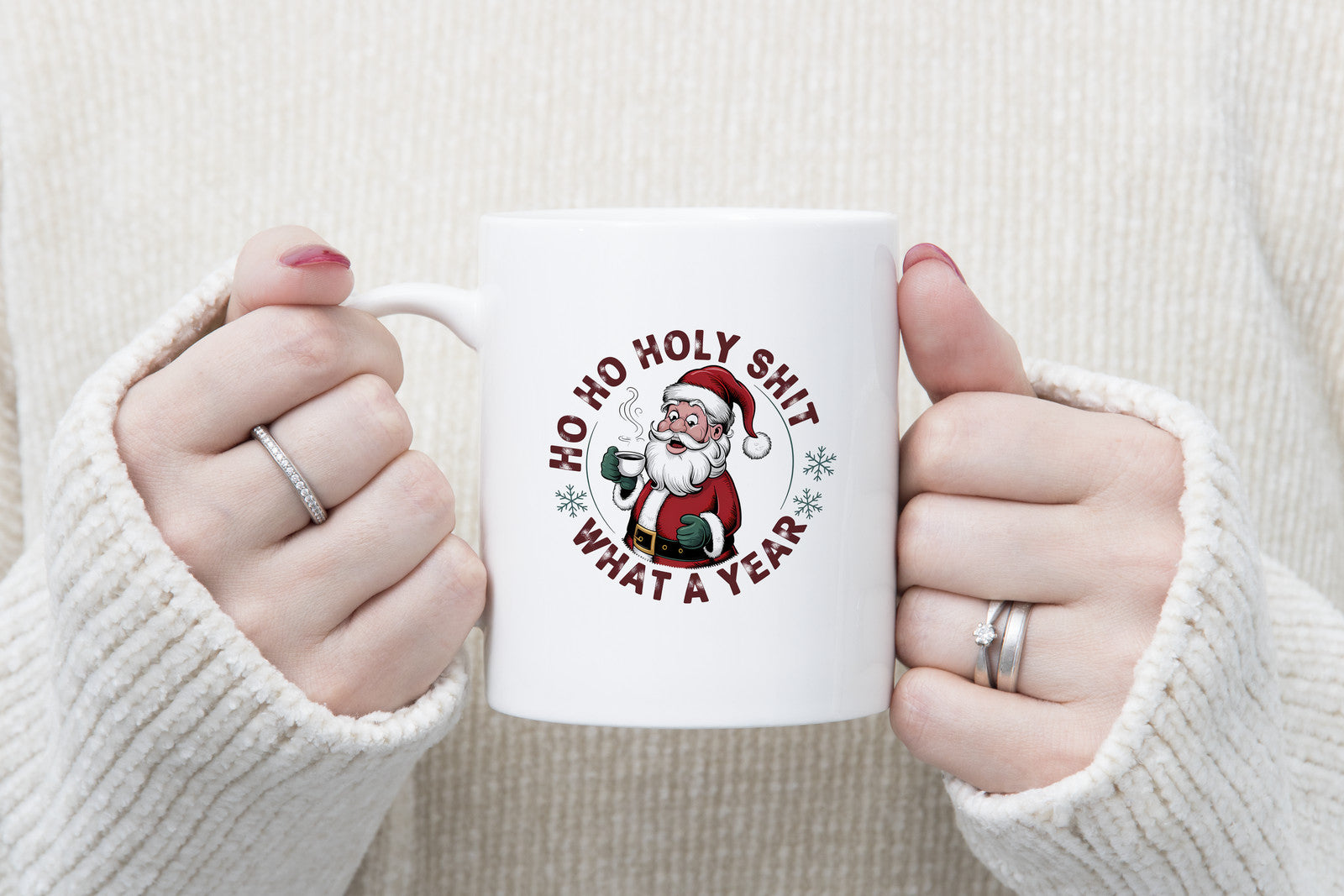Holy shit what a year Christmas Novelty mug Caffeine Cup