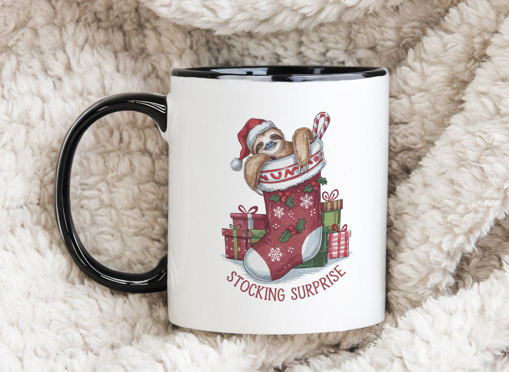 Sloth Christmas Novelty Mug Stocking Suprise Coffee Cup