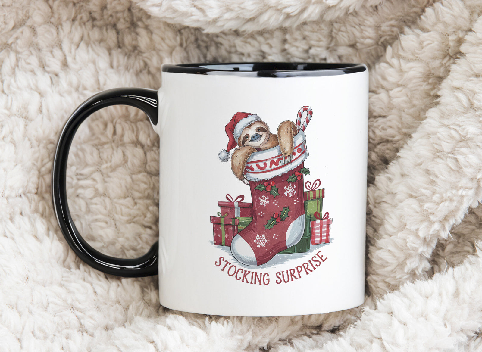Sloth Christmas Novelty Mug Stocking Suprise Coffee Cup