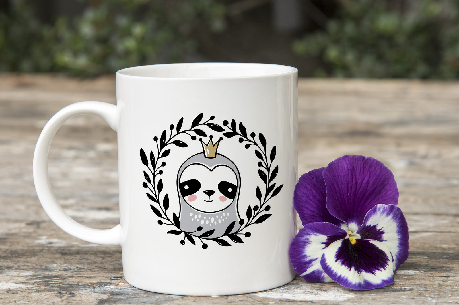 King Sloth Novelty Mug Number 1 Crown Fun Coffee Cup