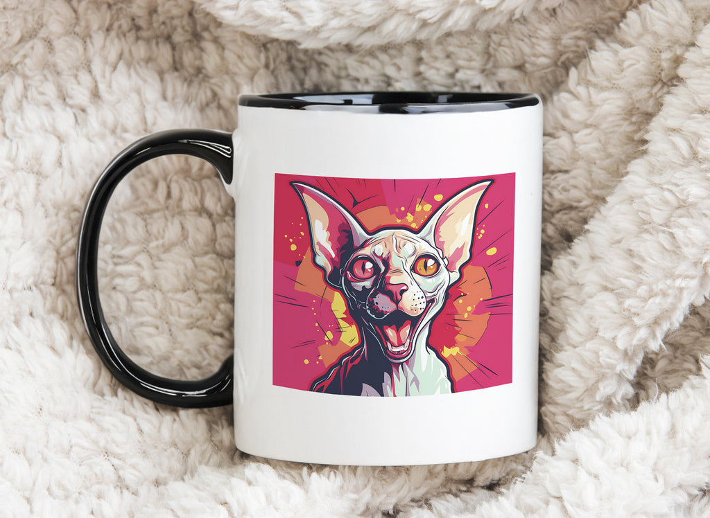 Sphynx cat pop art Novelty Mug Fun Coffee Cup