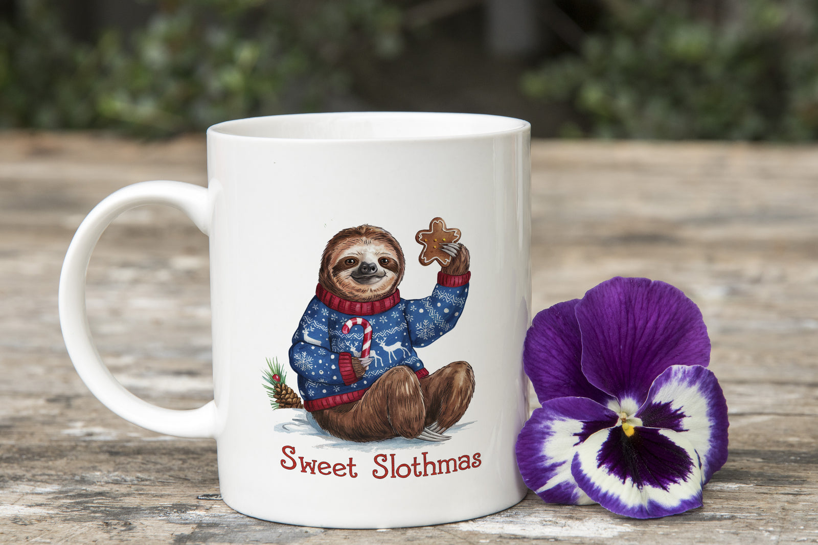 Christmas Sloth Mug Sweet Slothmas Coffee Novelty Cup