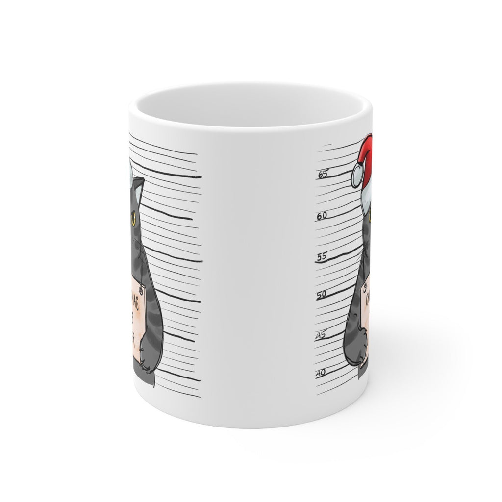 Funny Christmas Cat Mug Shot Killer Christmas Tree gift