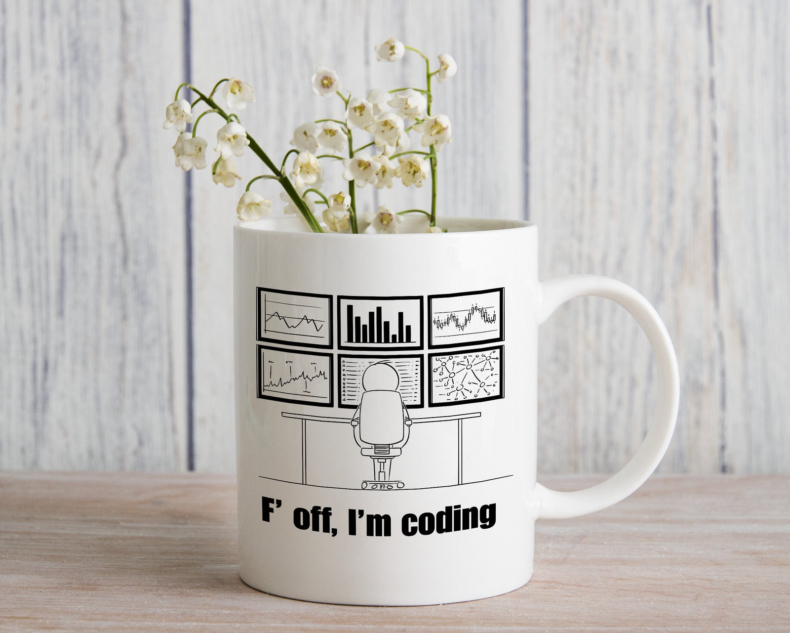 F' Off I'm Coding Novelty Mug Funny Geek Adult Coffee Cup Go Away