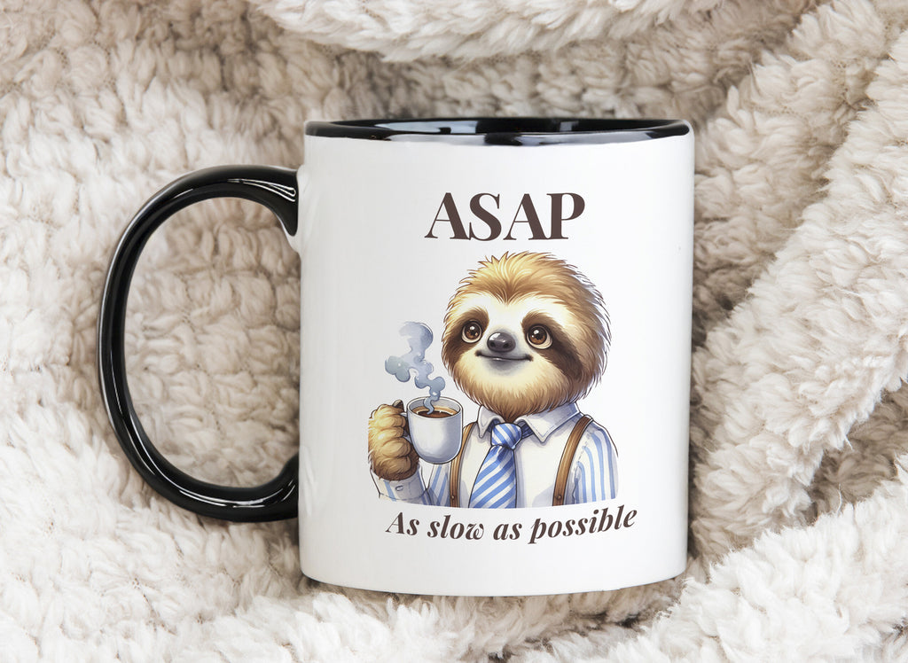 Sloth Mug ASAP As Slow as Possible Coffee Novelty Cup