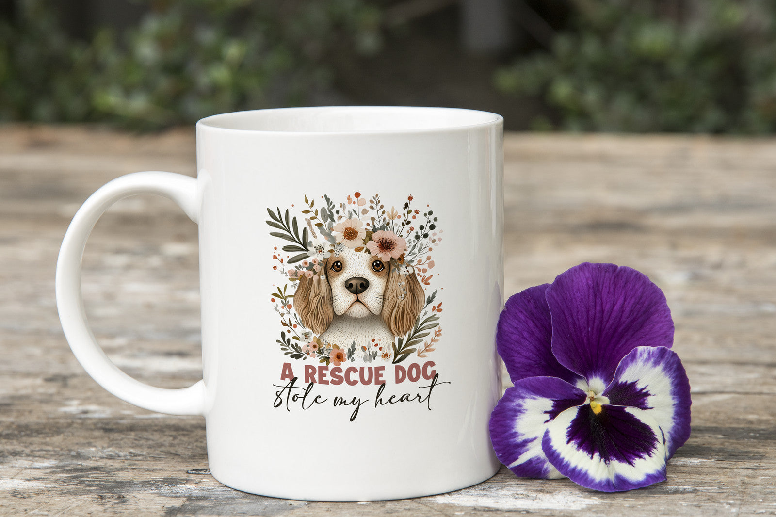 A Rescue Dog Stole my Heart Coffee Cup