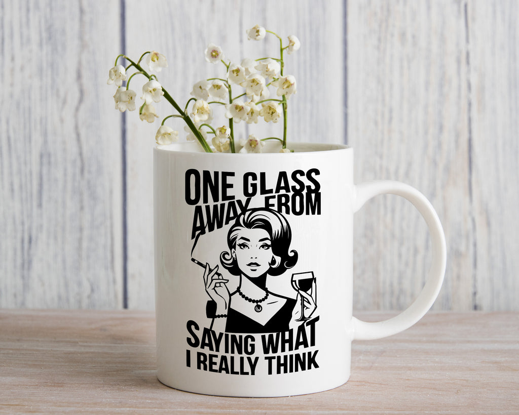 No Filter Retro Woman Novelty Mug Funny Saying What I Really Think Coffee Gift