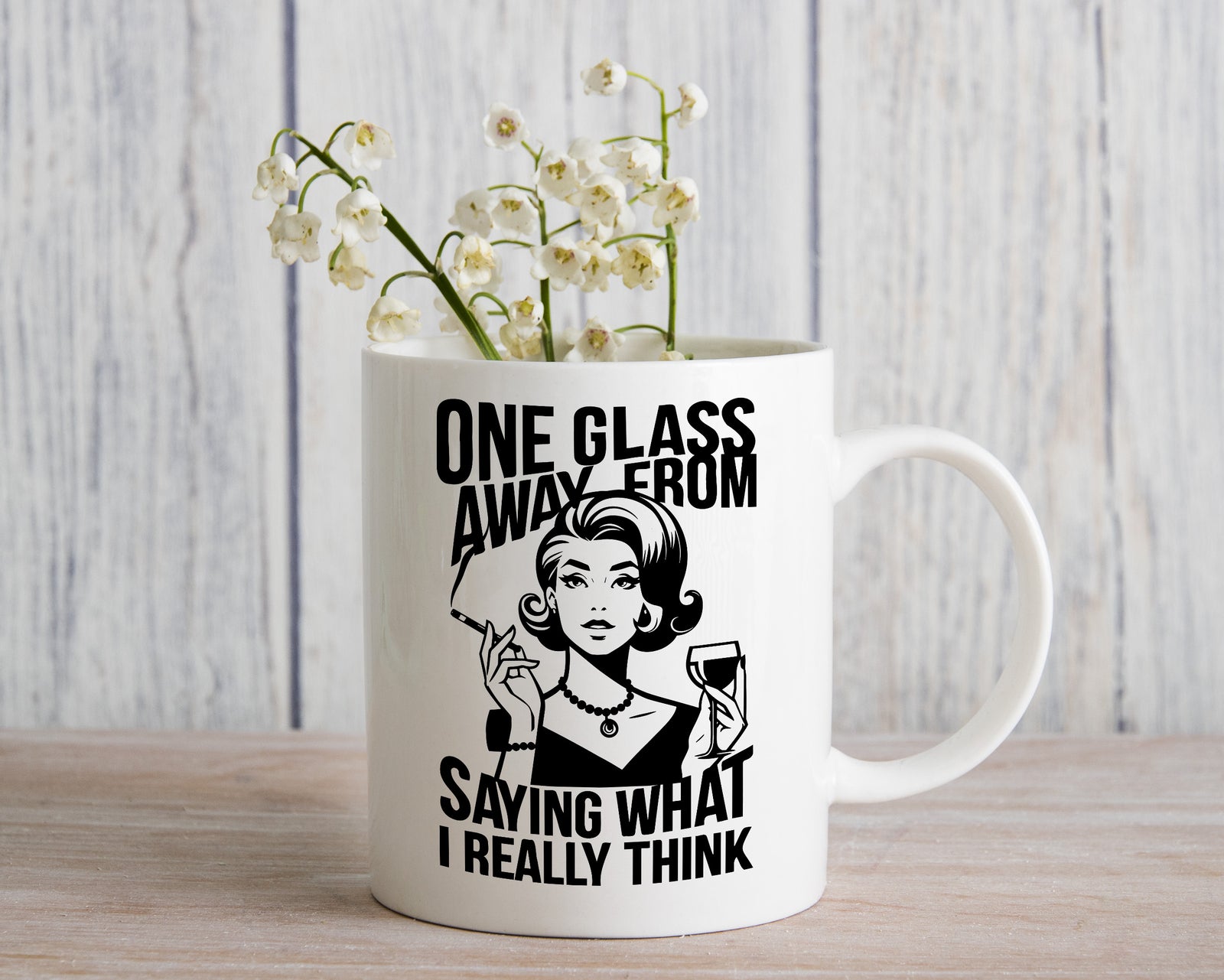 No Filter Retro Woman Novelty Mug Funny Saying What I Really Think Coffee Gift