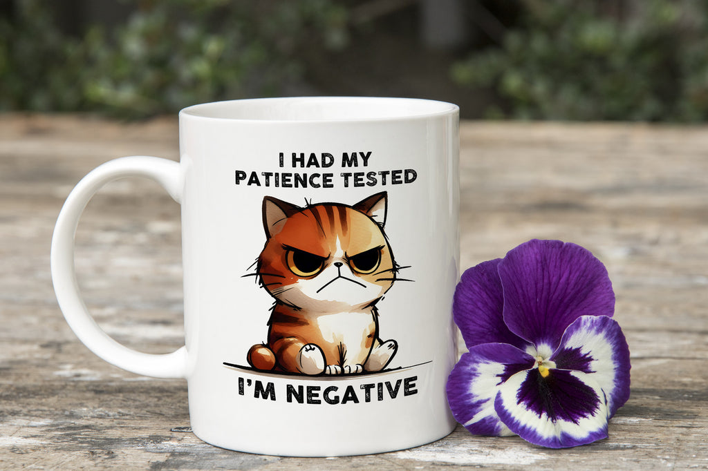 Patience tested I'm Negative Novelty Mug Sarcastic Coffee