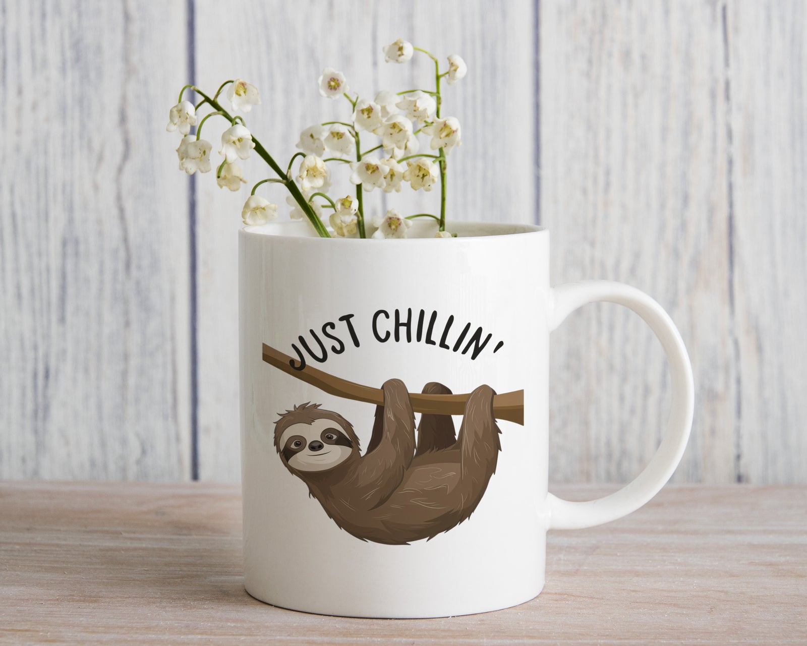 Sloth Novelty Mug Coffee Cup Just Chilling
