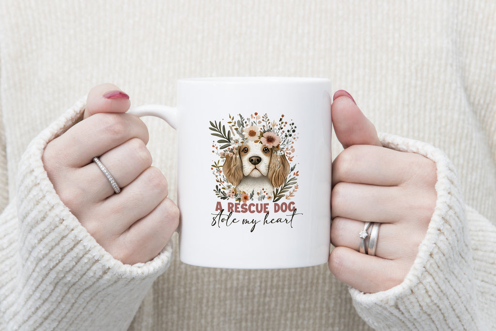 A Rescue Dog Stole my Heart Coffee Cup
