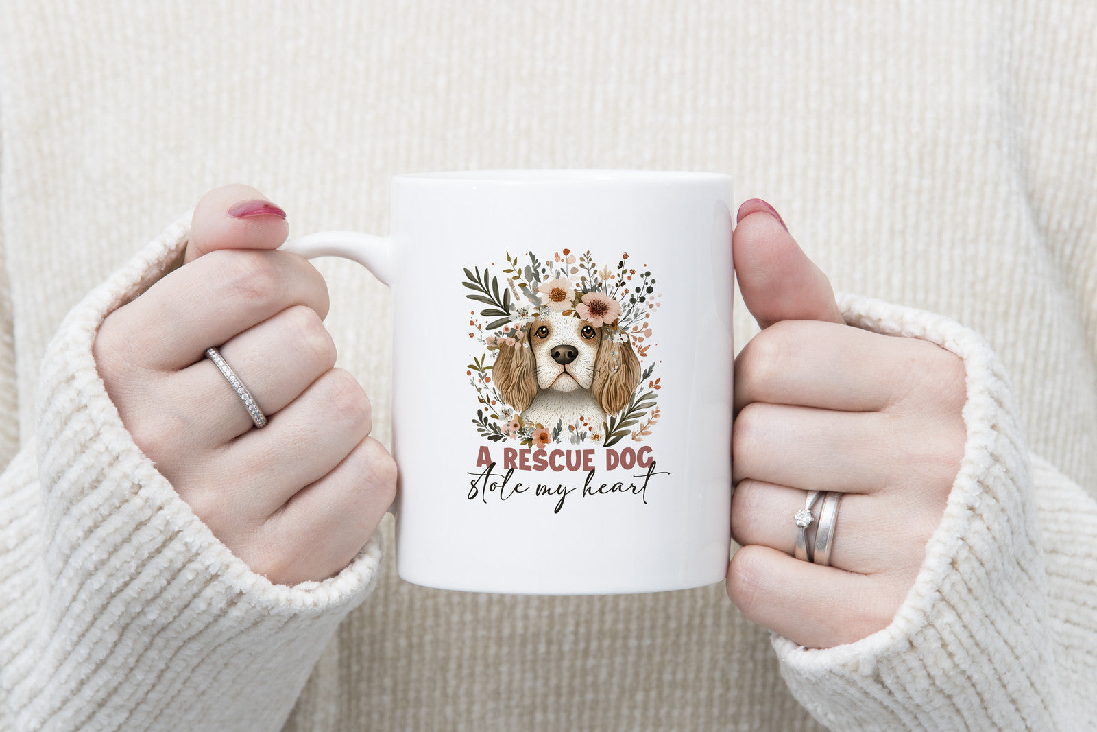 A Rescue Dog Stole my Heart Coffee Cup