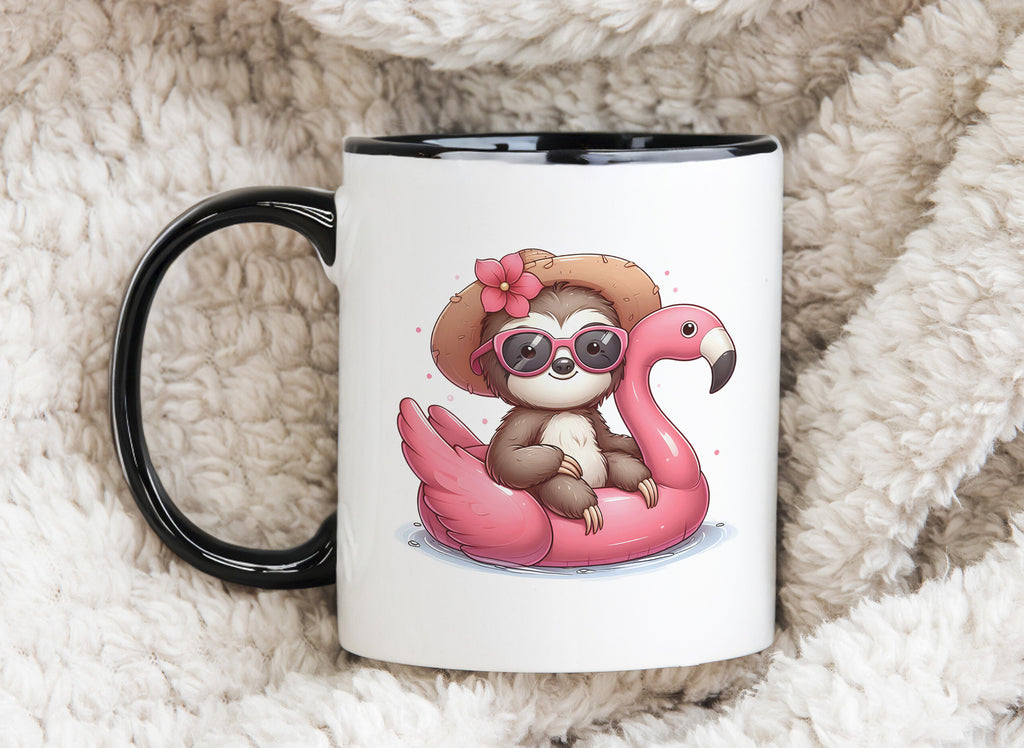 Sloth Novelty Mug Caffeine Pool Party Inflatable flamingo Tea Cup