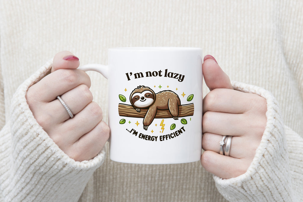 Sloth I'm not Lazy I'm Energy Efficient Novelty Mug