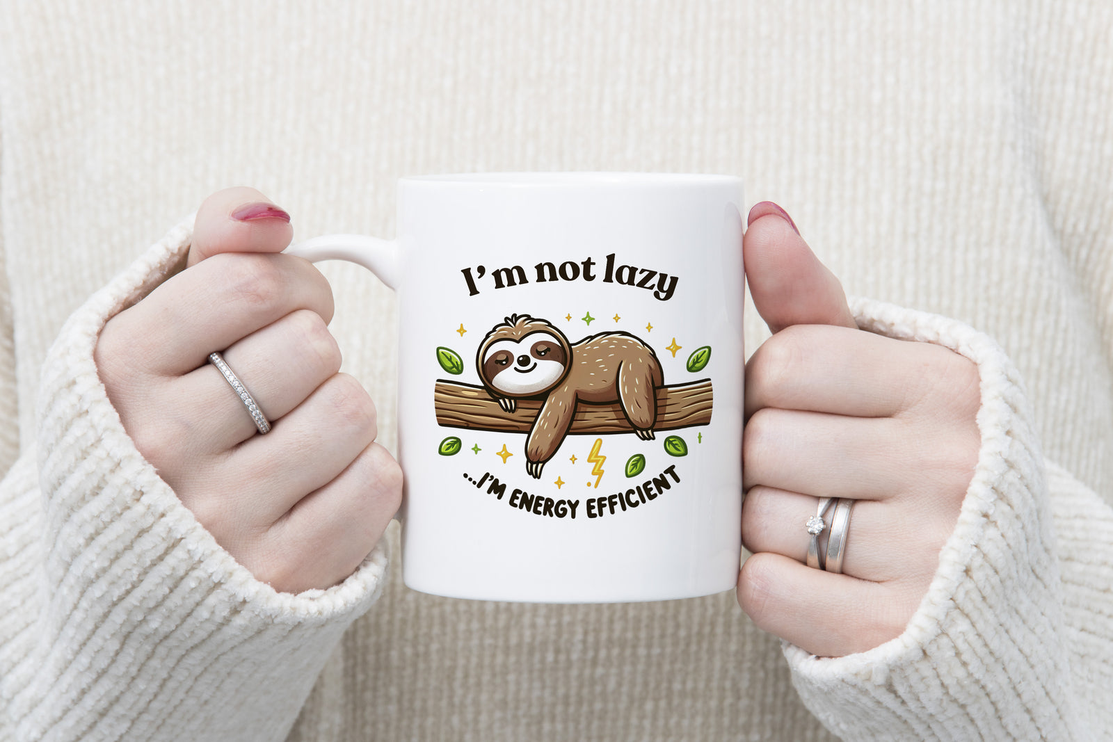 Sloth I'm not Lazy I'm Energy Efficient Novelty Mug