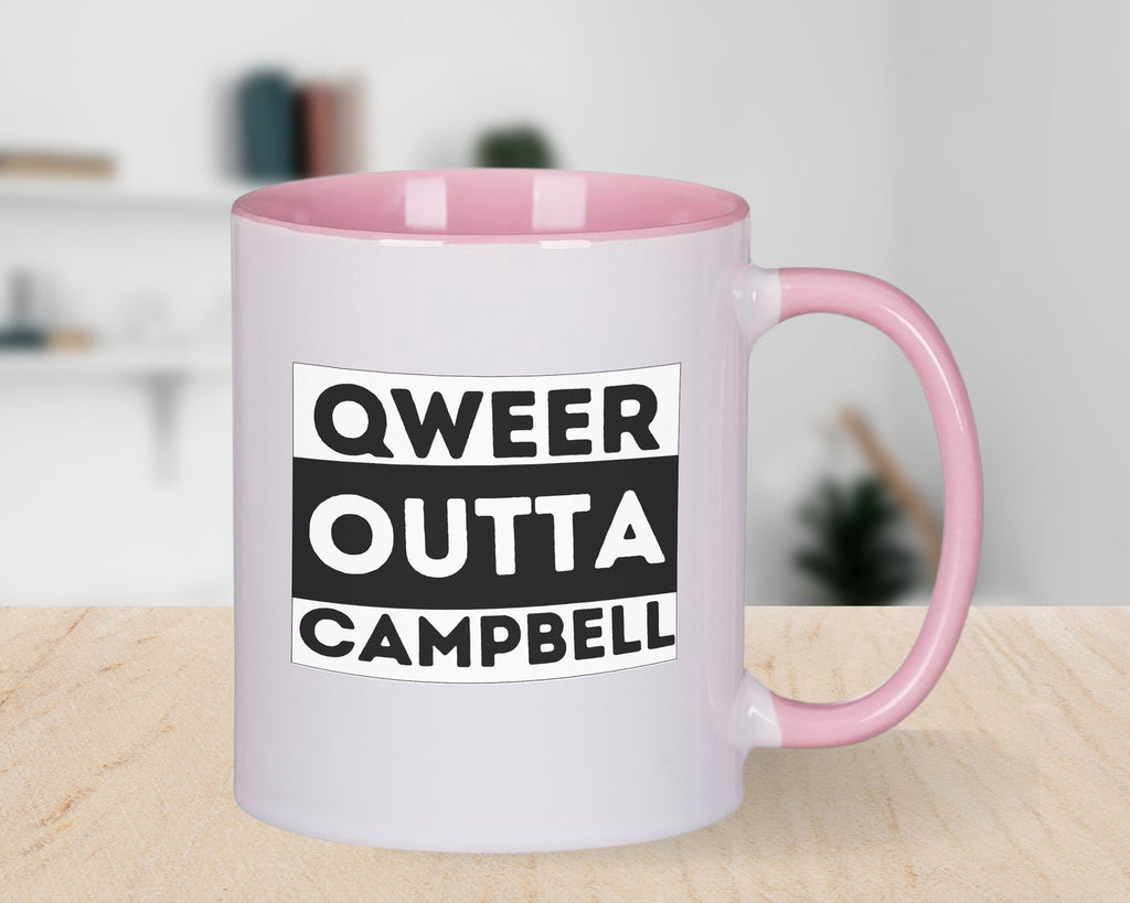 Qweer outta Campbell ACT Novelty Mug Gay Pride LGBTQIA Coffee Cup