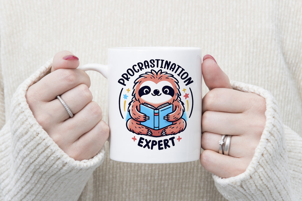 Sloth Mug Procrastination Expert Coffee Novelty Cup