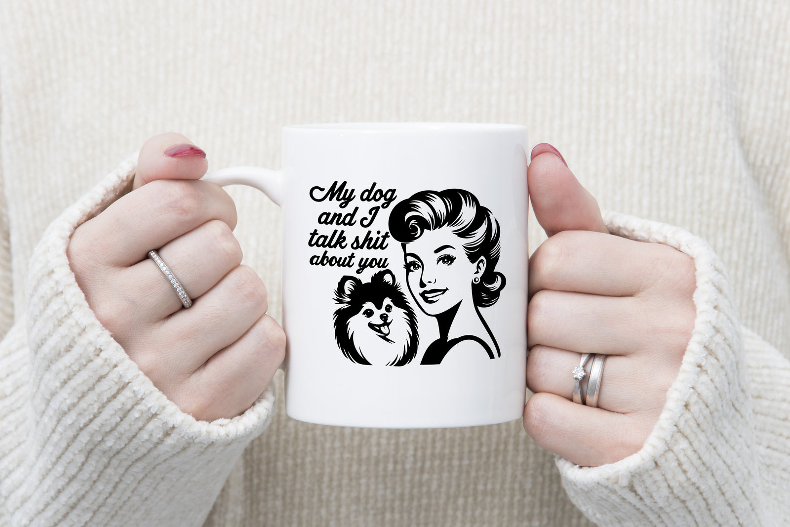 My Dog and I talk Shit about you Novelty Mug Fun Coffee Cup