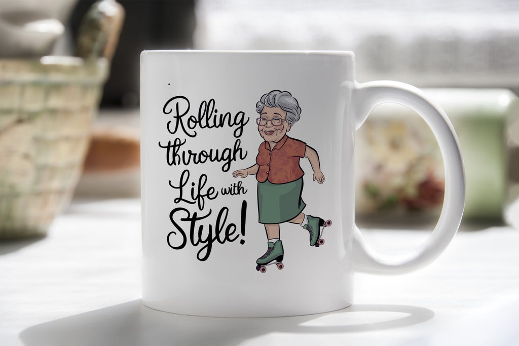 Grandma Rollerskater Gift Granny Novelty Mug Gift for Christmas Coffee Cup