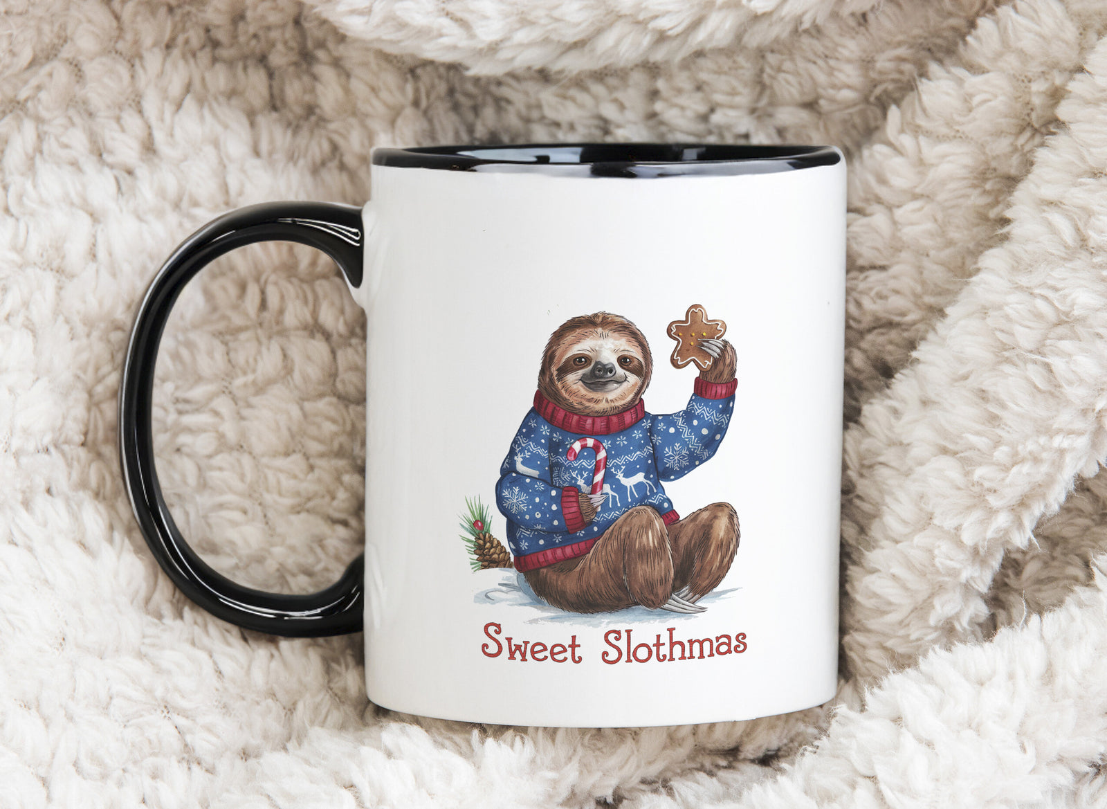 Christmas Sloth Mug Sweet Slothmas Coffee Novelty Cup