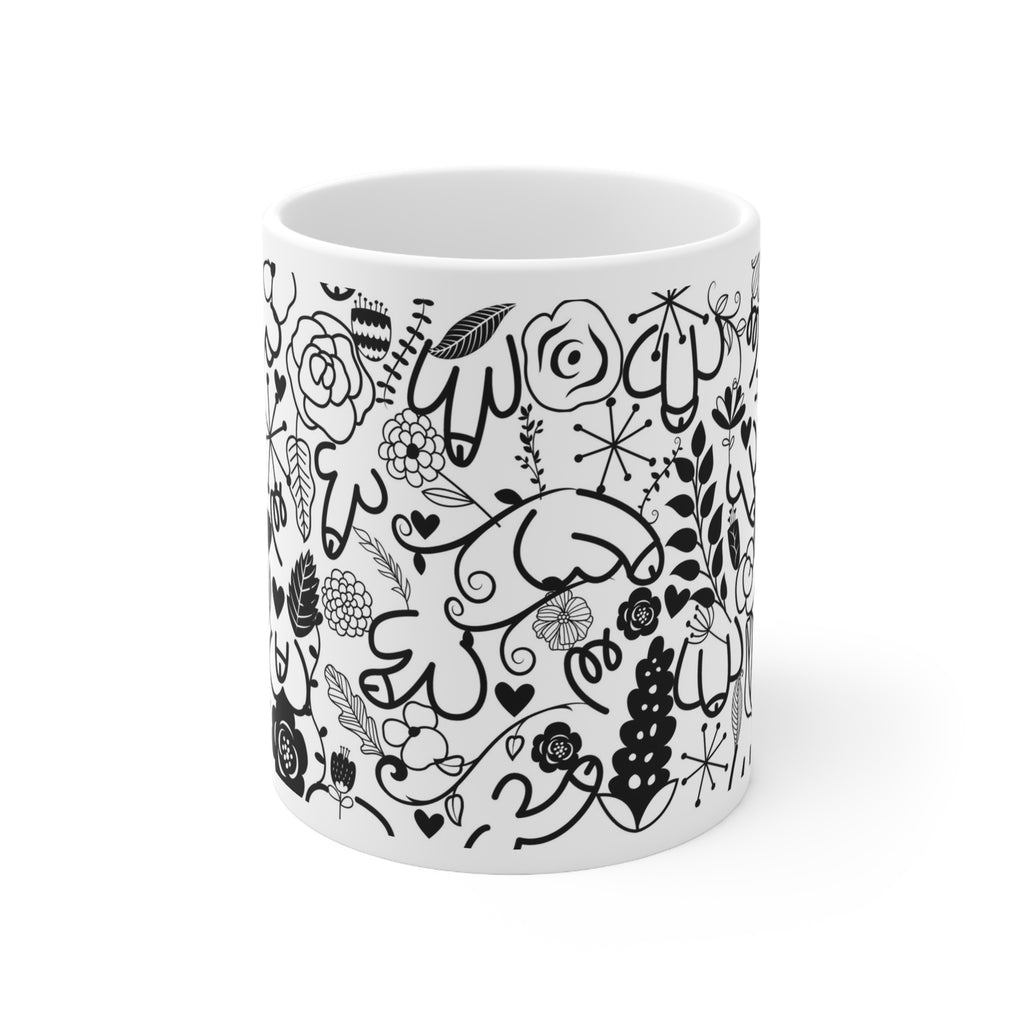 Funny Adult Humour Novelty mug penis flower Dick Pic Caffeine Cup