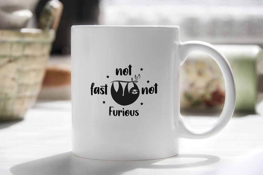 Sloth Not Fast Not Furious Coffee Cup Funny Novelty Mug Gift