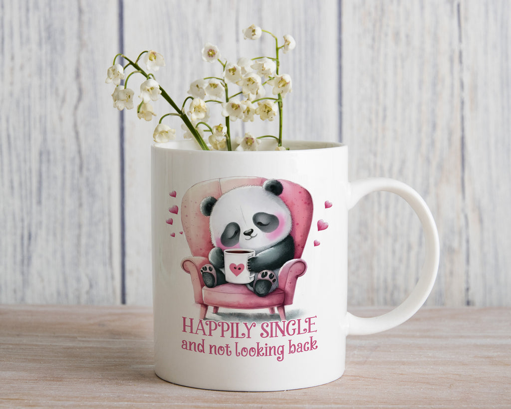 Happily Single and not Looking Back Novelty Mug Divorced Coffee Cup