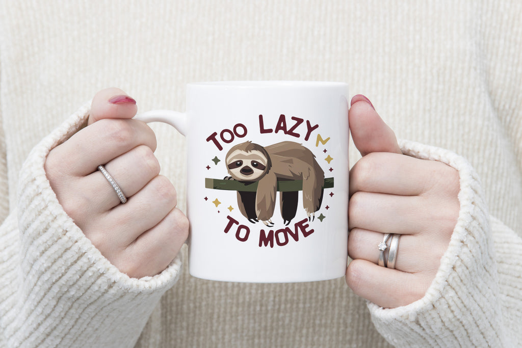 Sloth Novelty Mug Too Lazy To Move Coffee Cup