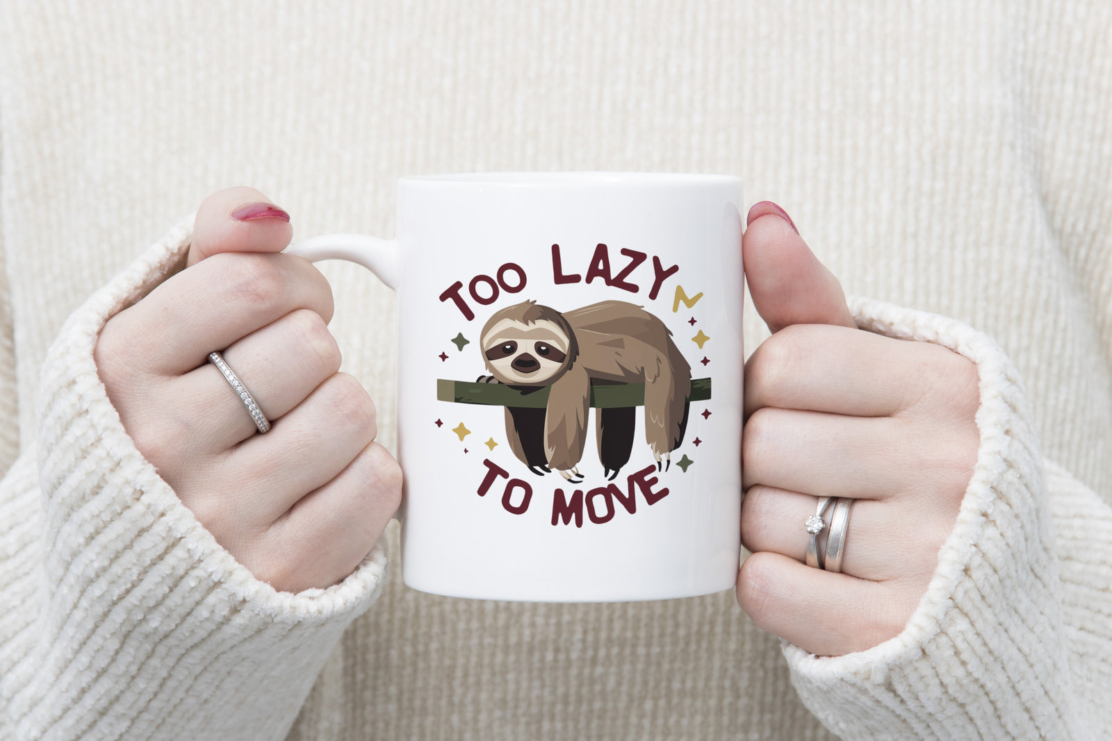 Sloth Novelty Mug Too Lazy To Move Coffee Cup