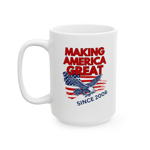 18 Year Old Birthday Gift America Novelty Mug Awesome Since 2006