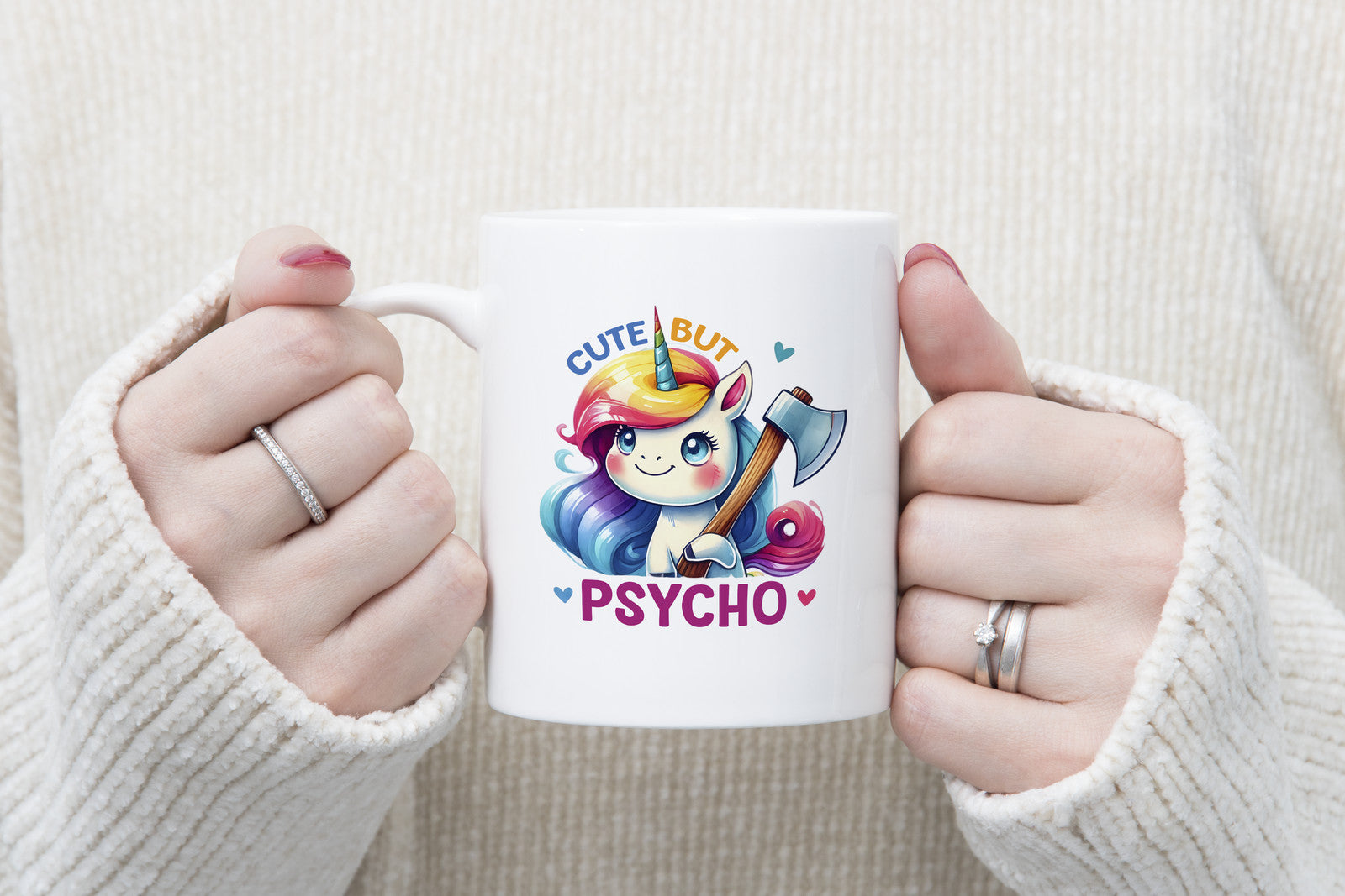 Cute But Psycho Novelty mug gift coffee cup