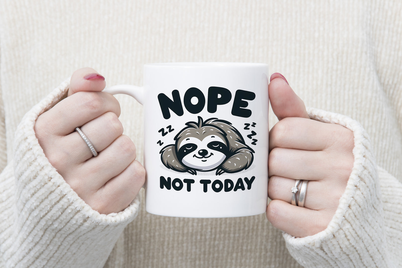 Sloth Nope Not Today Novelty Mug Fun Coffee Cup