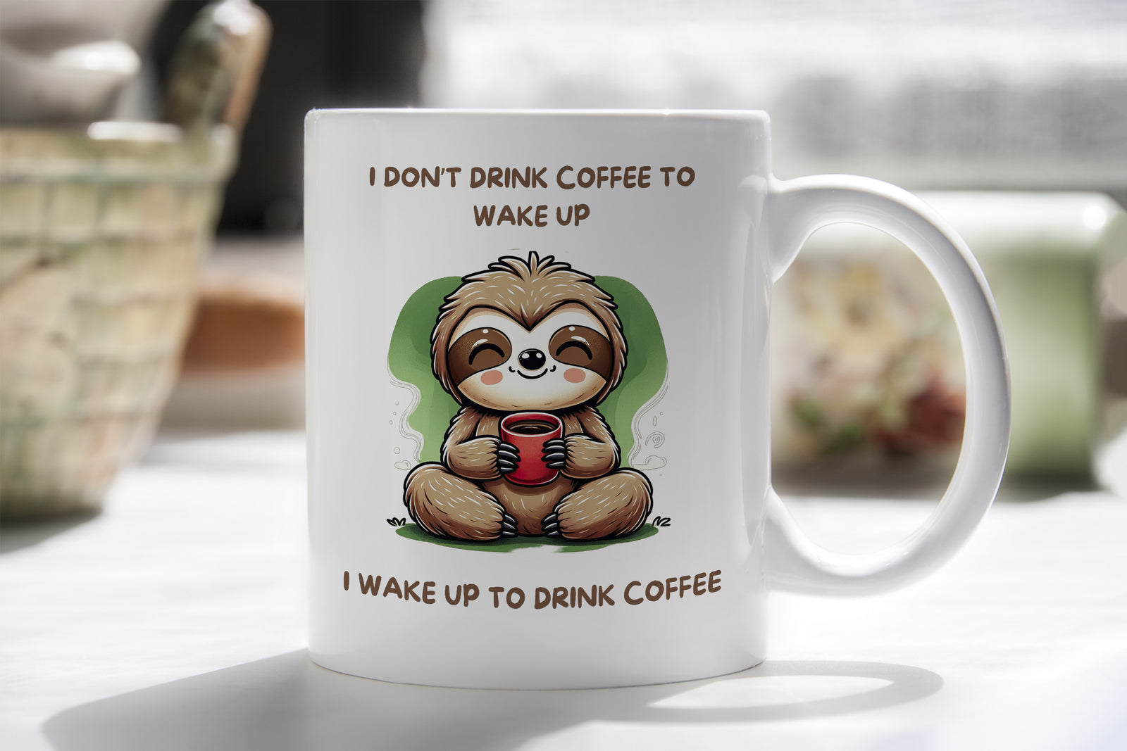 Sloth Novelty Mug Wake up Coffee Cup