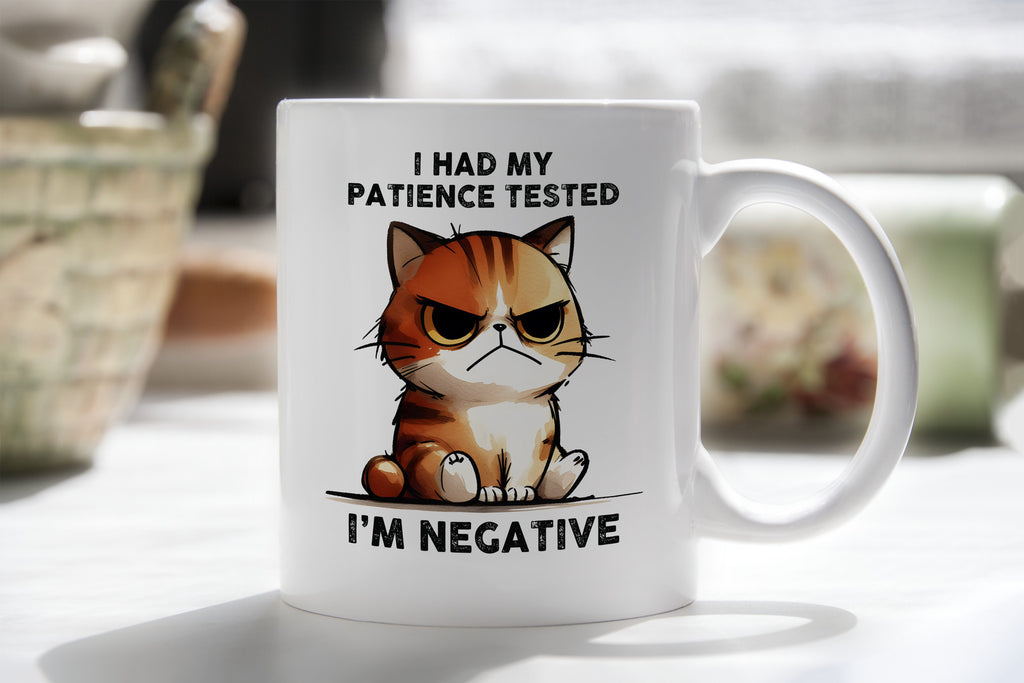Patience tested I'm Negative Novelty Mug Sarcastic Coffee