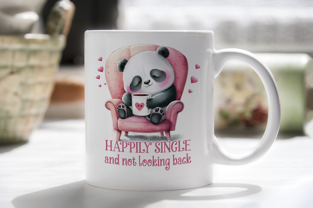 Happily Single and not Looking Back Novelty Mug Divorced Coffee Cup