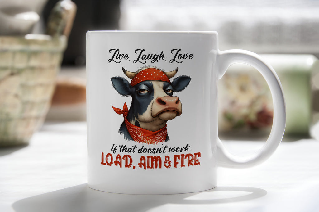 Sarcastic Mug Live Laugh Love Novelty Mug Gift Coffee Cup