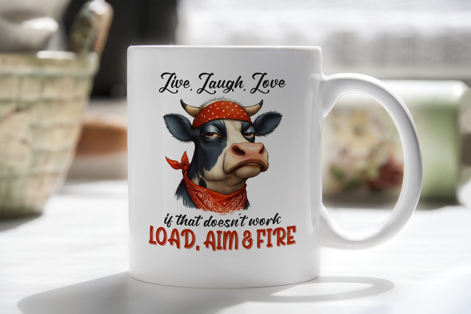 Sarcastic Mug Live Laugh Love Novelty Mug Gift Coffee Cup