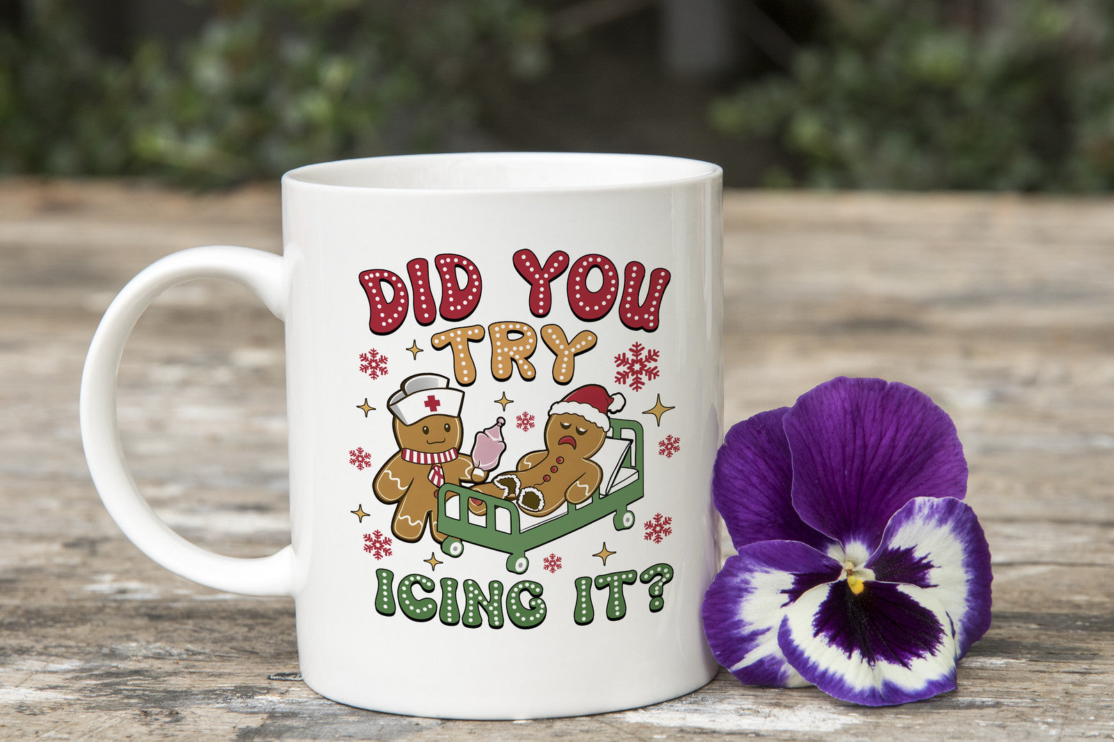 Did You Try Icing It Funny Gingerbread Novelty mug Christmas Caffeine Cup
