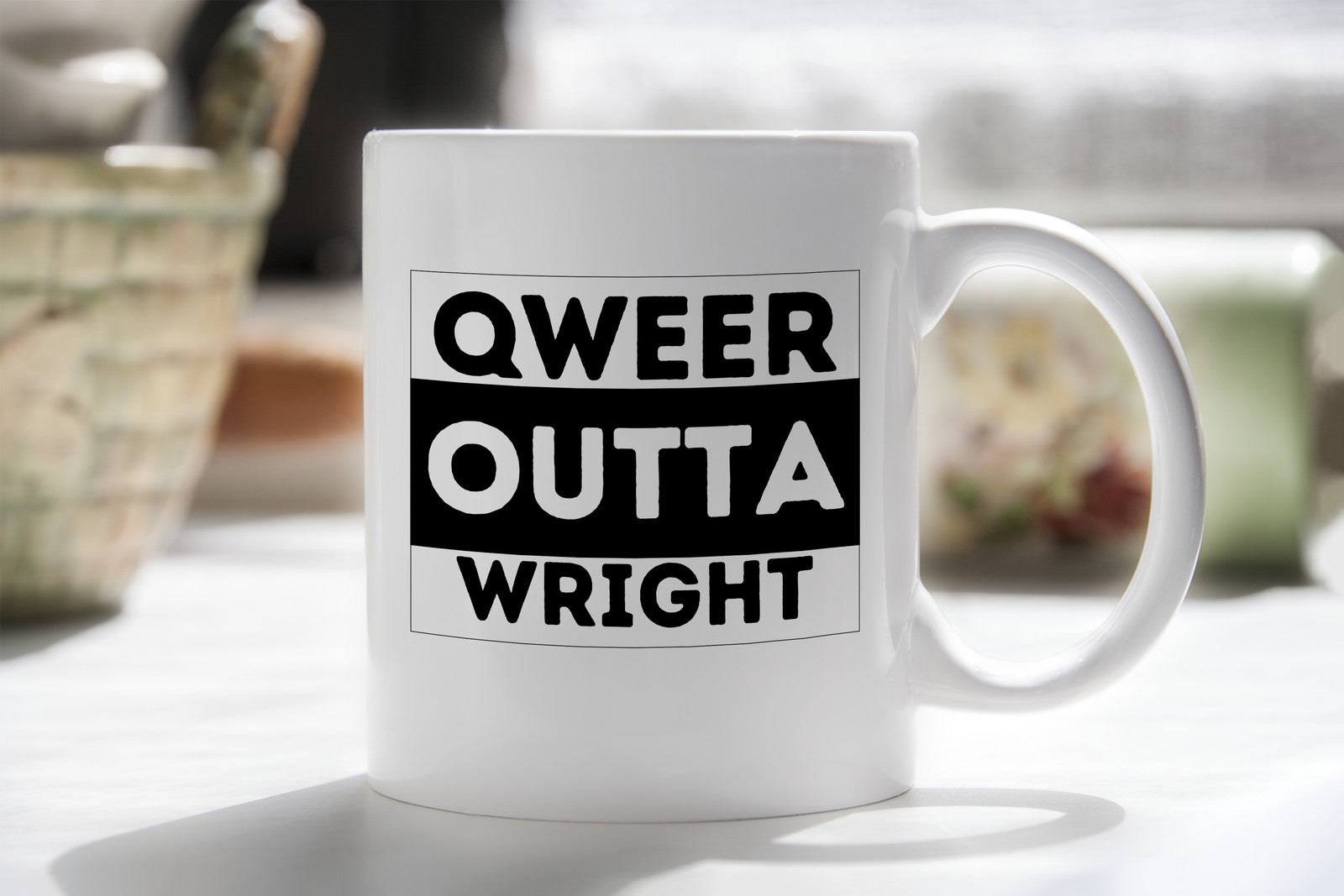 Qweer outta Wright ACT Novelty Mug Gay Pride LGBTQIA Coffee Cup