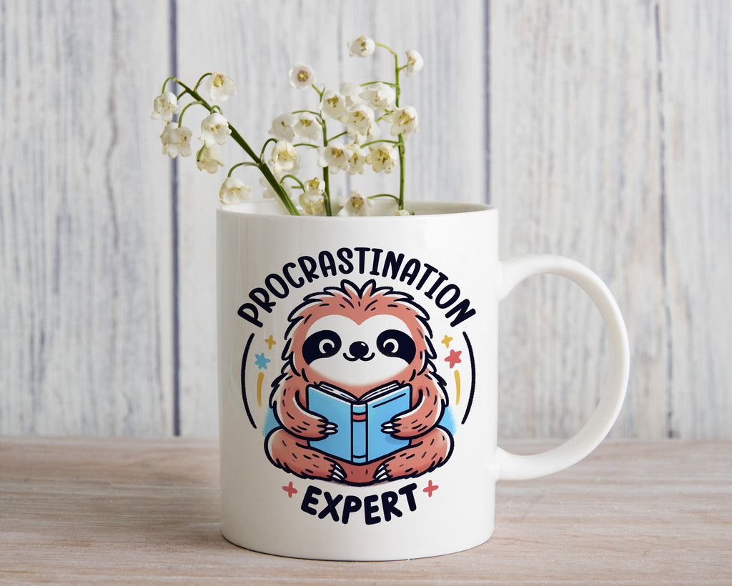 Sloth Mug Procrastination Expert Coffee Novelty Cup