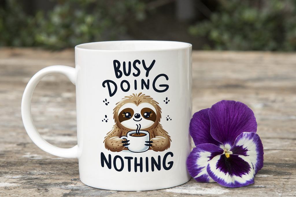 Sloth Mug Busy Doing Nothing Coffee Novelty Cup
