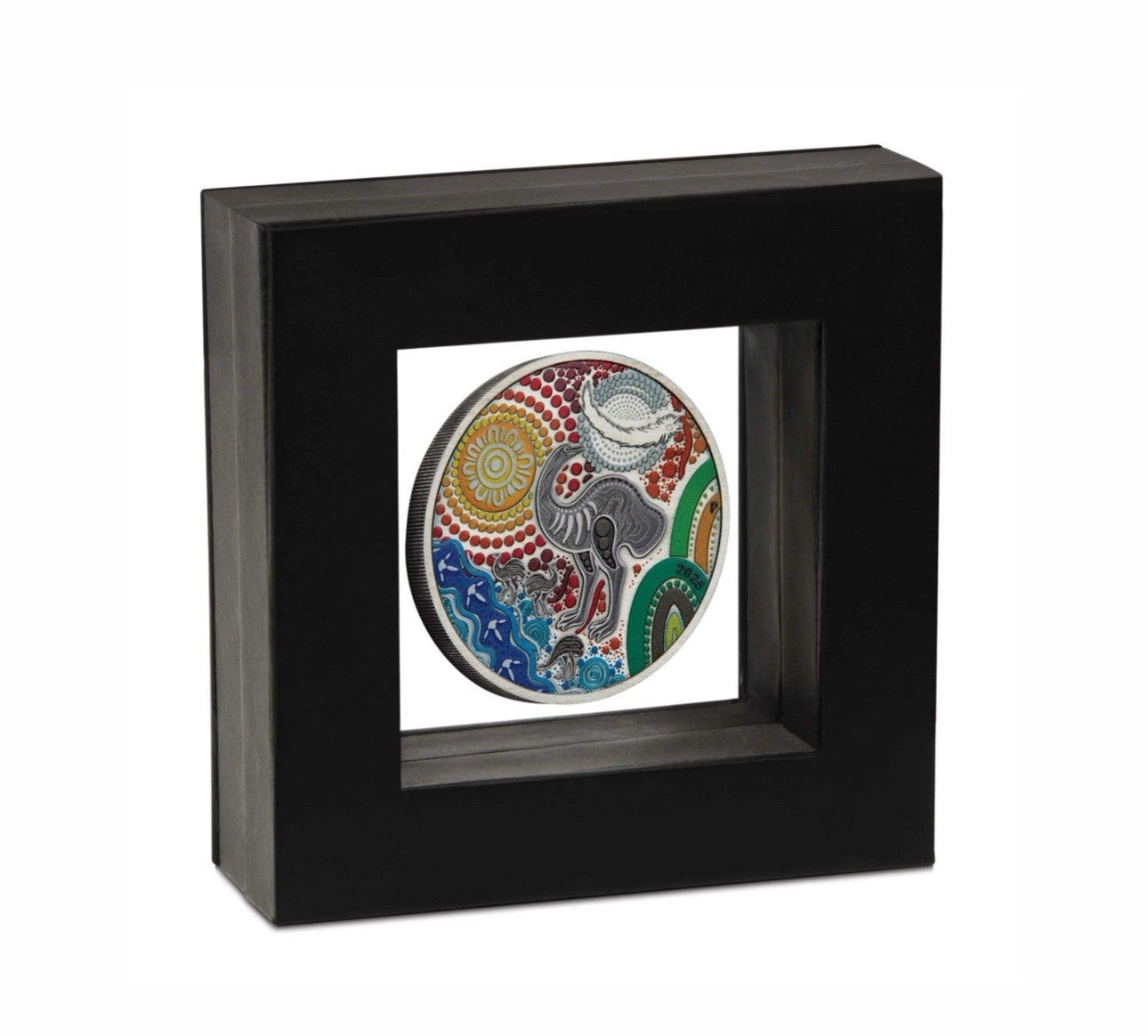 2025 Emu Utingat 2oz Silver Antiqued Coloured Perth Mint Coin Presentation Case