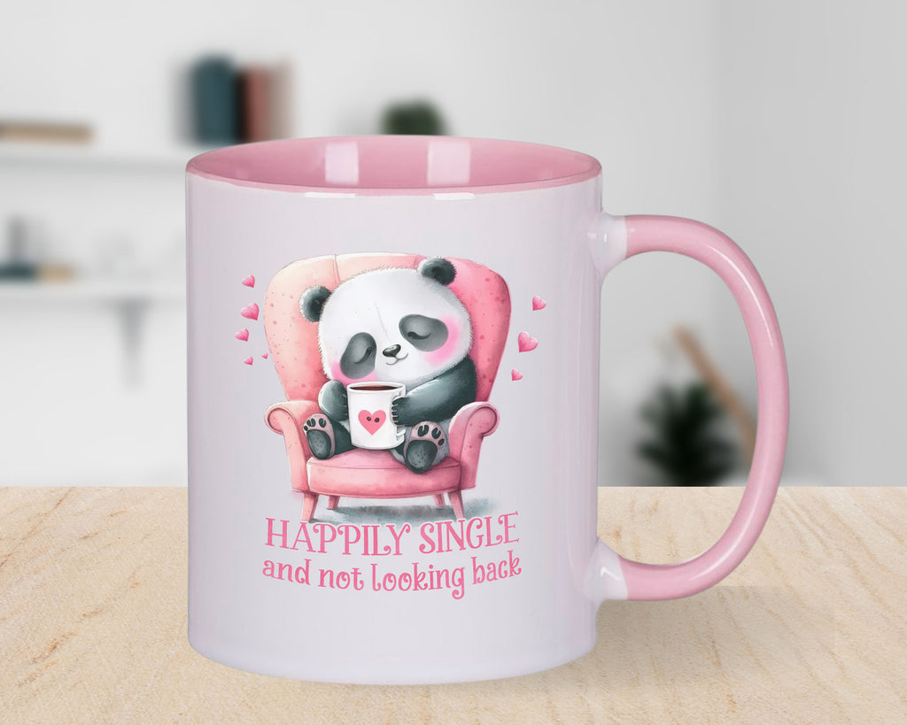 Happily Single and not Looking Back Novelty Mug Divorced Coffee Cup