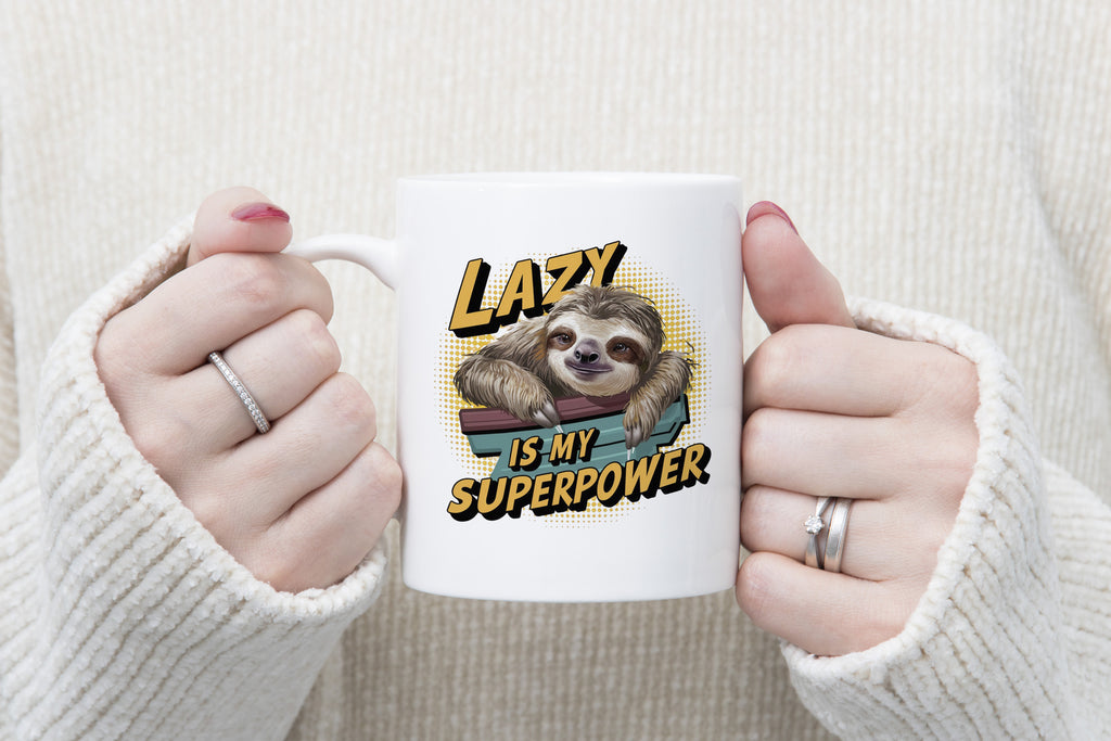 Lazy is my superpower Novelty Mug Sloth Coffee Cup