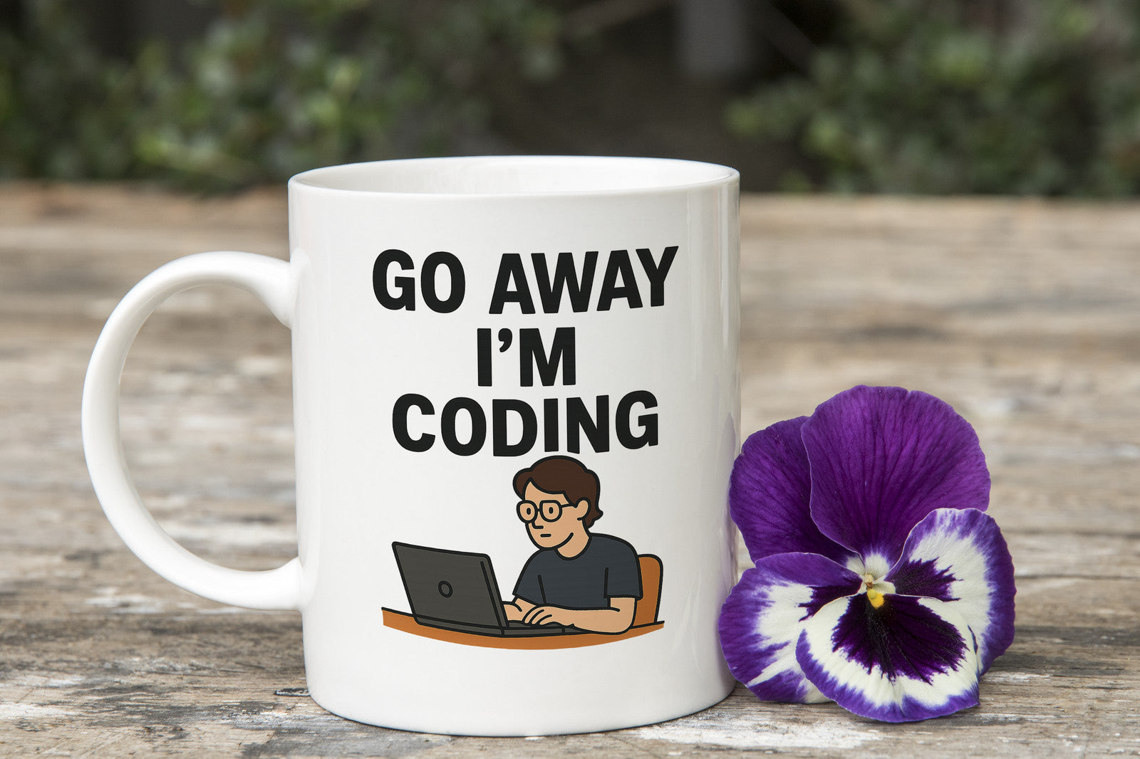 Go Away I'm Coding Novelty Mug Funny Nerd Coffee Cup