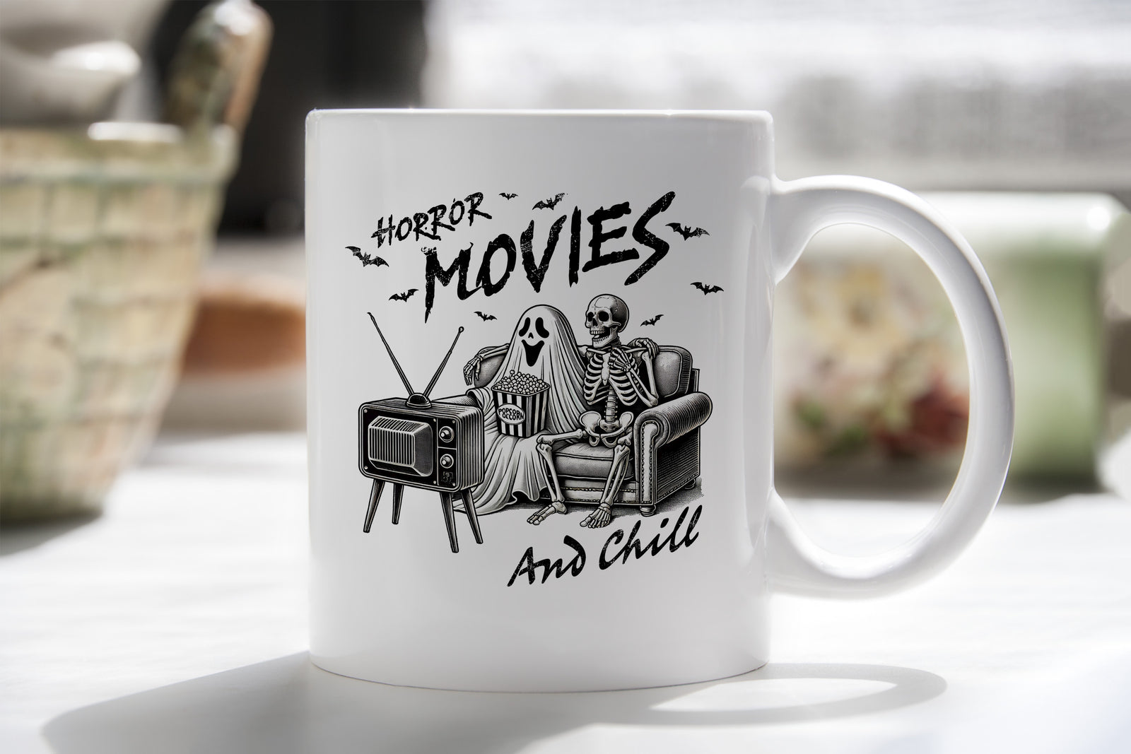 Horrow Movies and Chill Novelty Mug Coffee Cup