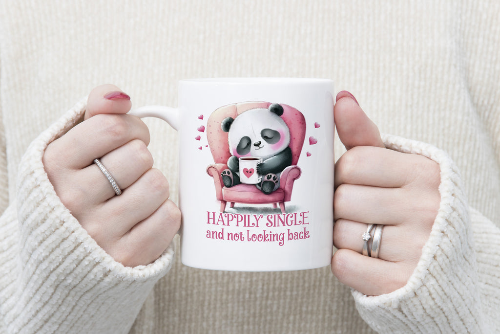 Happily Single and not Looking Back Novelty Mug Divorced Coffee Cup