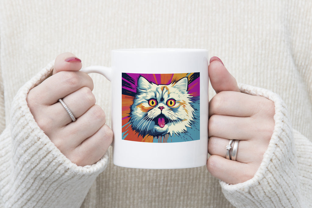 Pop art Cat Novelty mug Caffeine Cup