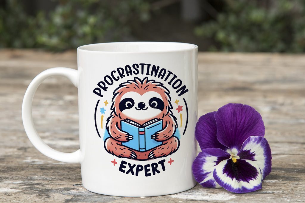 Sloth Mug Procrastination Expert Coffee Novelty Cup