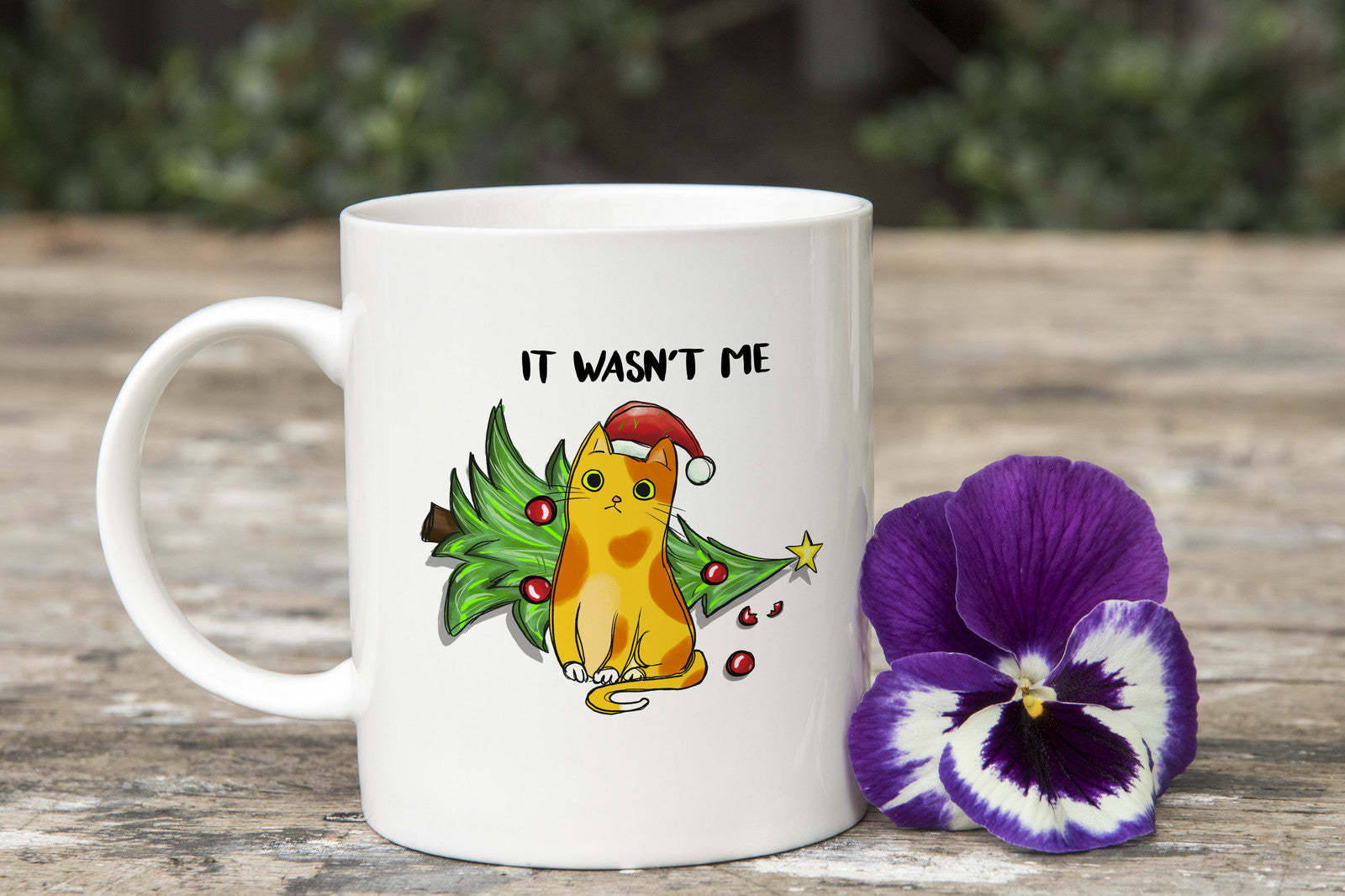 Cat Christmas Tree Killer Novelty Mug Caffeine Tea Cup